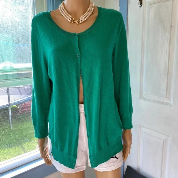 Ann Taylor Sweaters - Ann Taylor Loft 100% Cotton Soft Casual Lightweight Cardigan Sweater Women Sz L